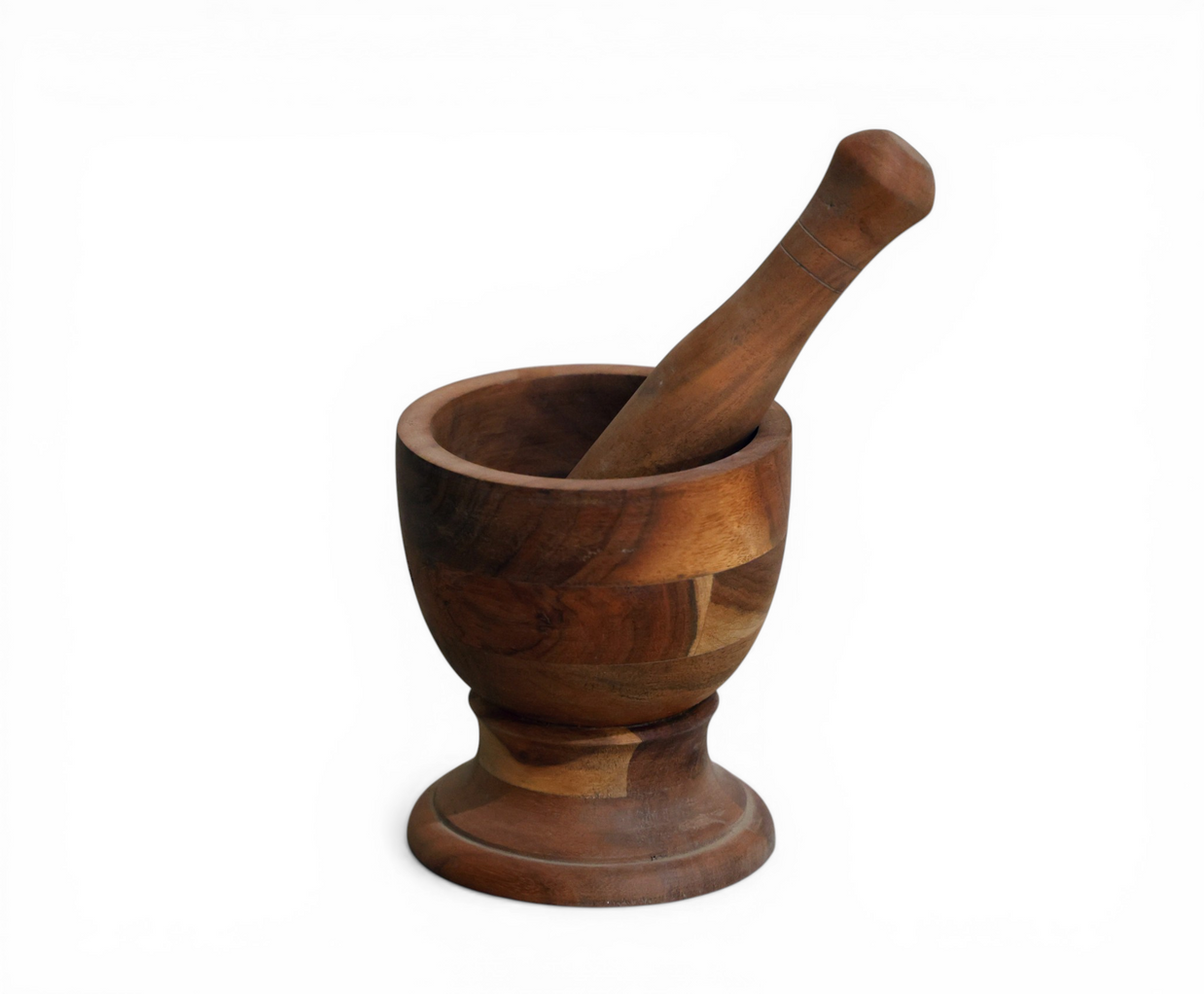 Handcrafted Wooden Mortar and Pestle Set