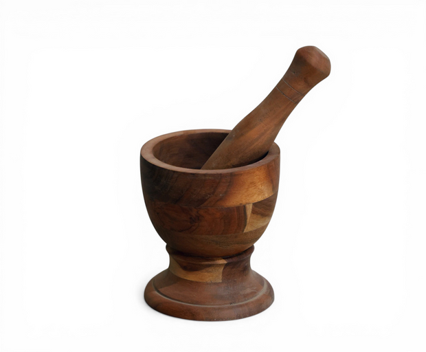 Handcrafted Wooden Mortar and Pestle Set