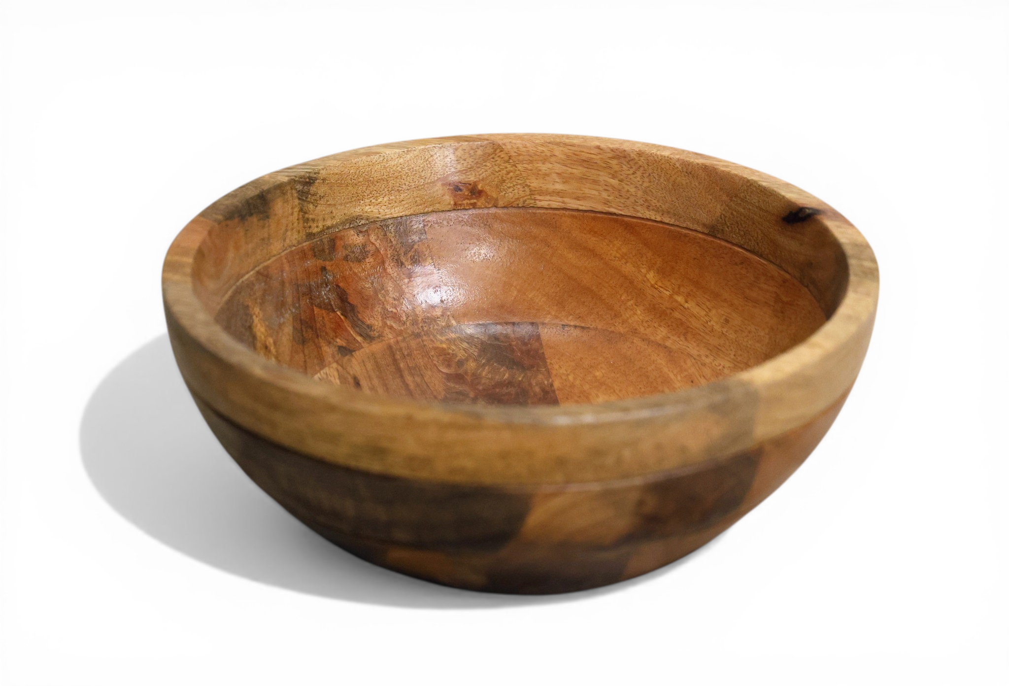 Rustic Patchwood Serving Bowl