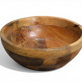 Rustic Patchwood Serving Bowl