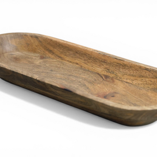 Rustic Oval Wooden Serving Tray