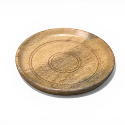 Concentric Design Wooden Serving Plate