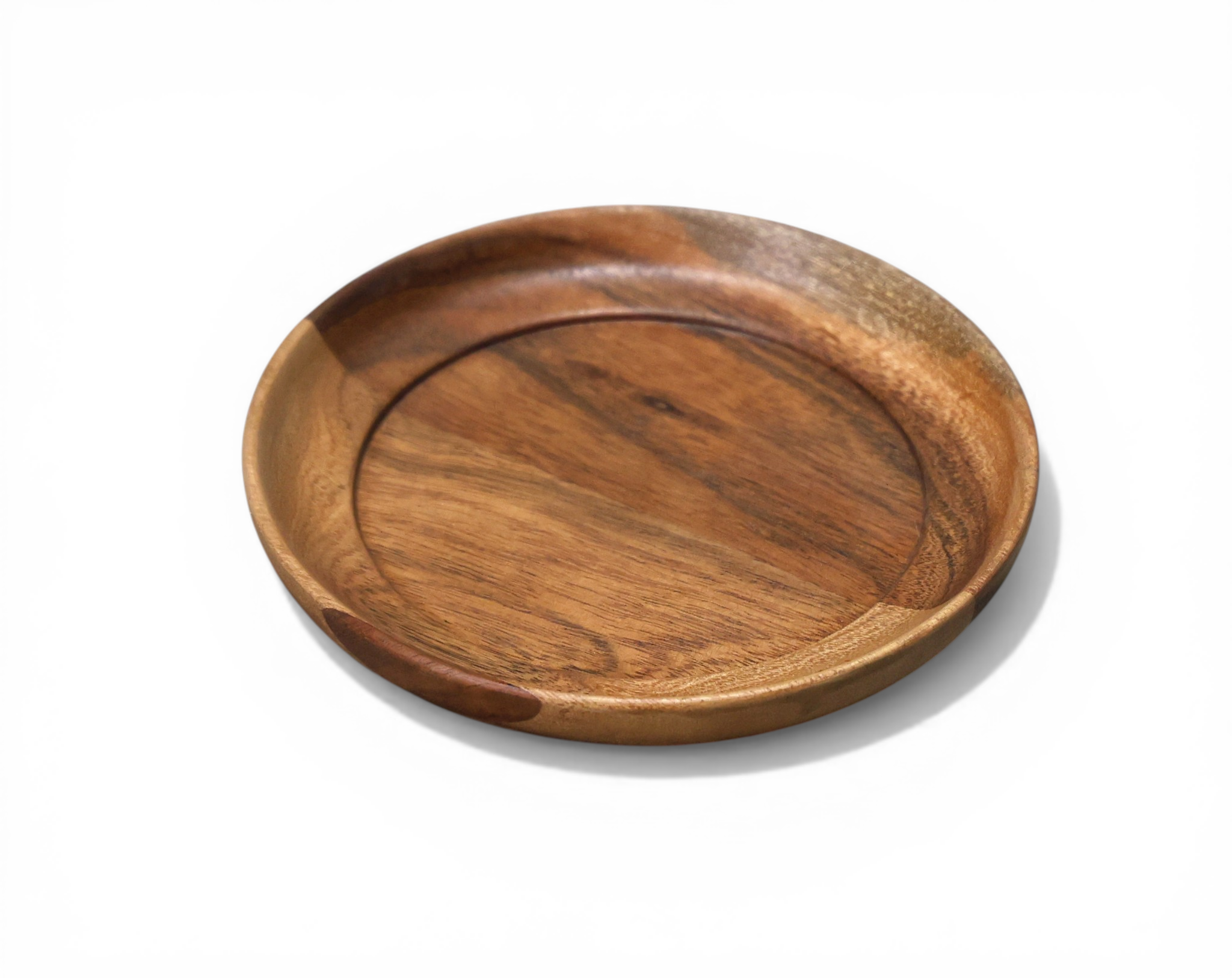 Premium Round Wooden Serving Tray