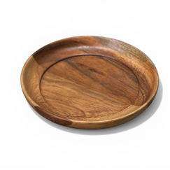 Premium Round Wooden Serving Tray