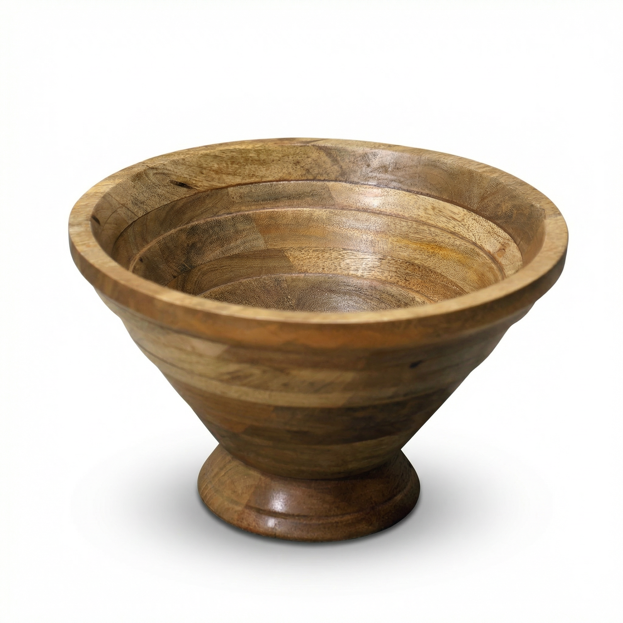 Pedestal Wooden Fruit Bowl