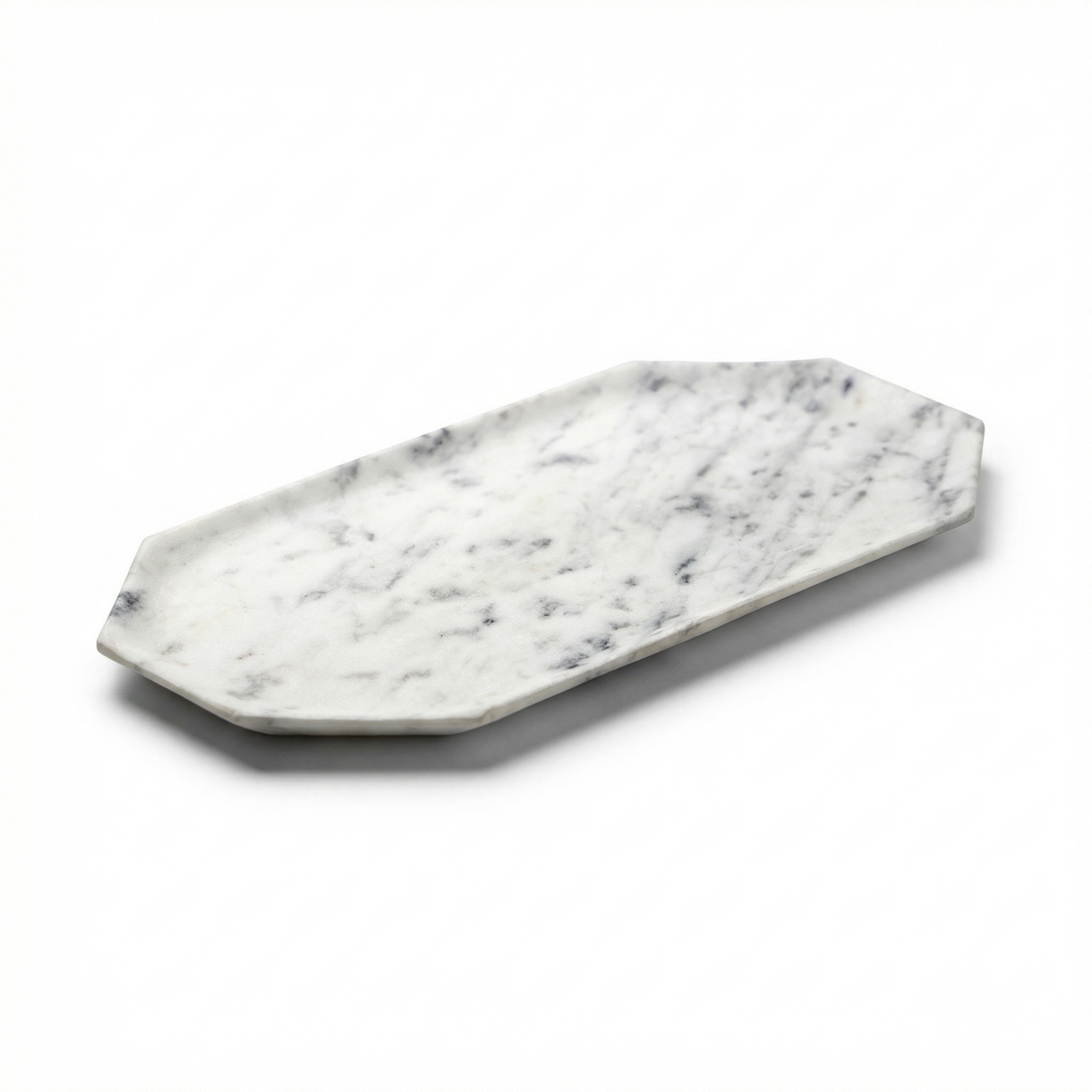 Geometric Marble Serving Platter
