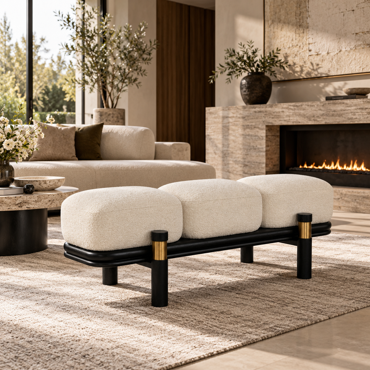 Avelora Sculptural Ottoman
