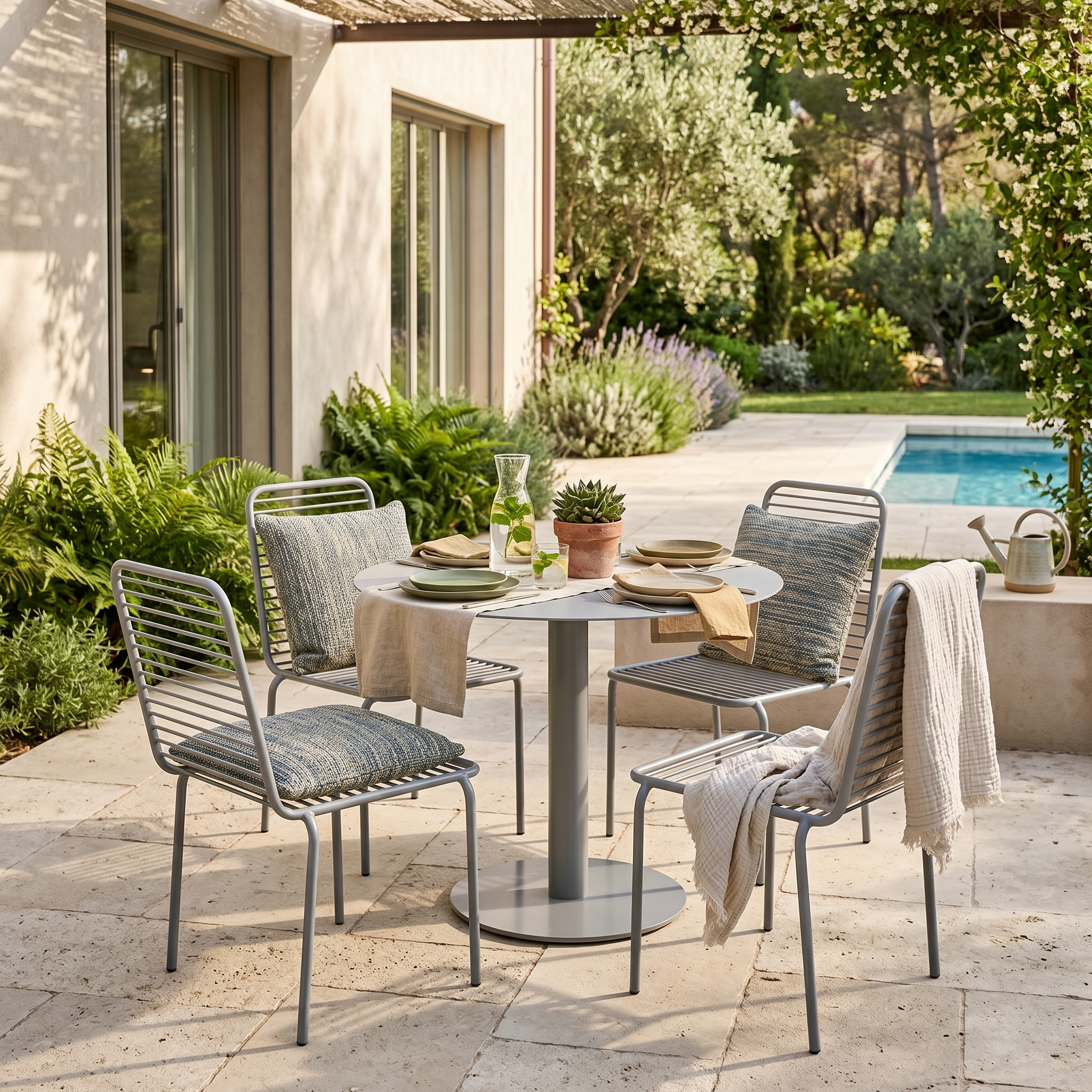 Dove Grey Outdoor Dining Set