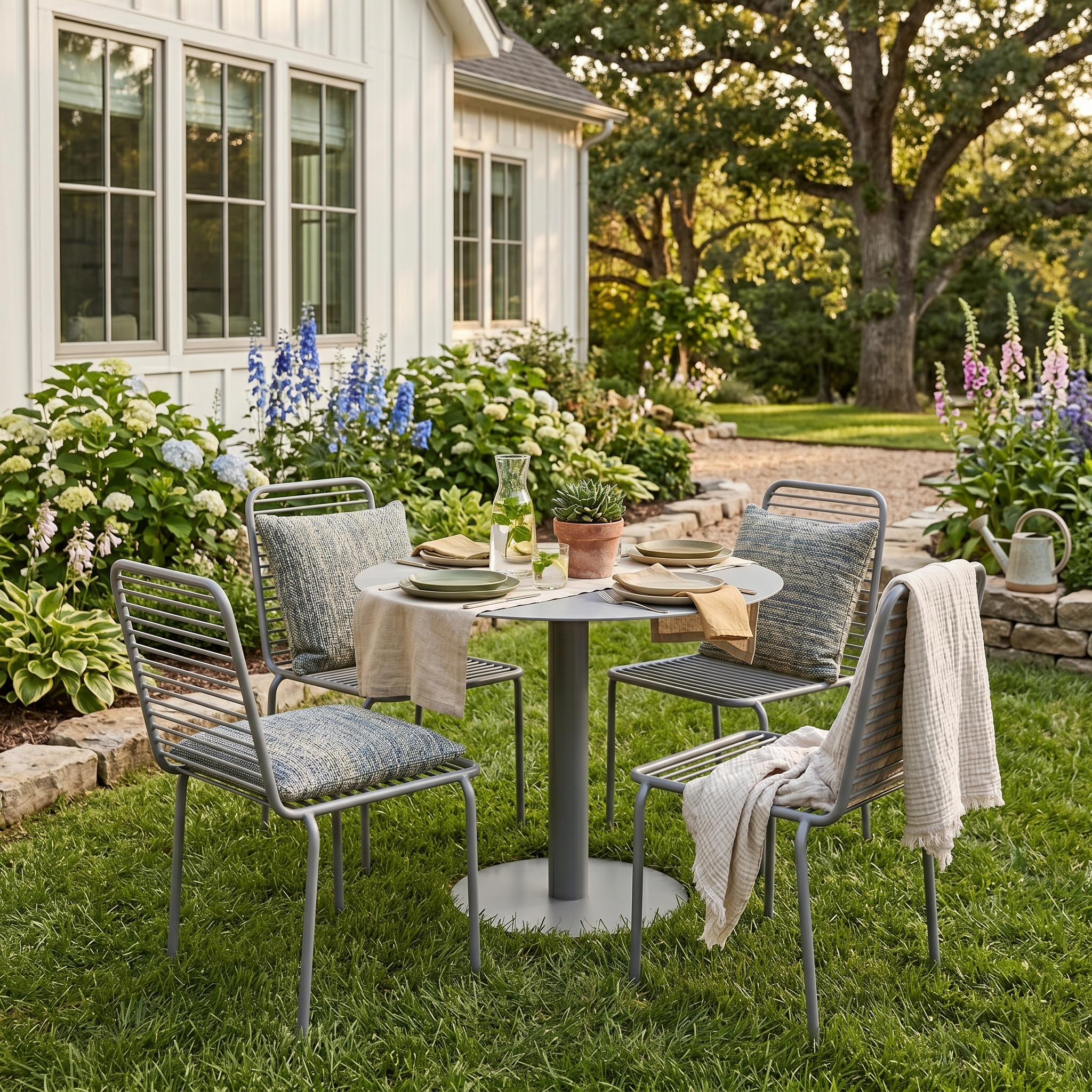 Dove Grey Outdoor Dining Set