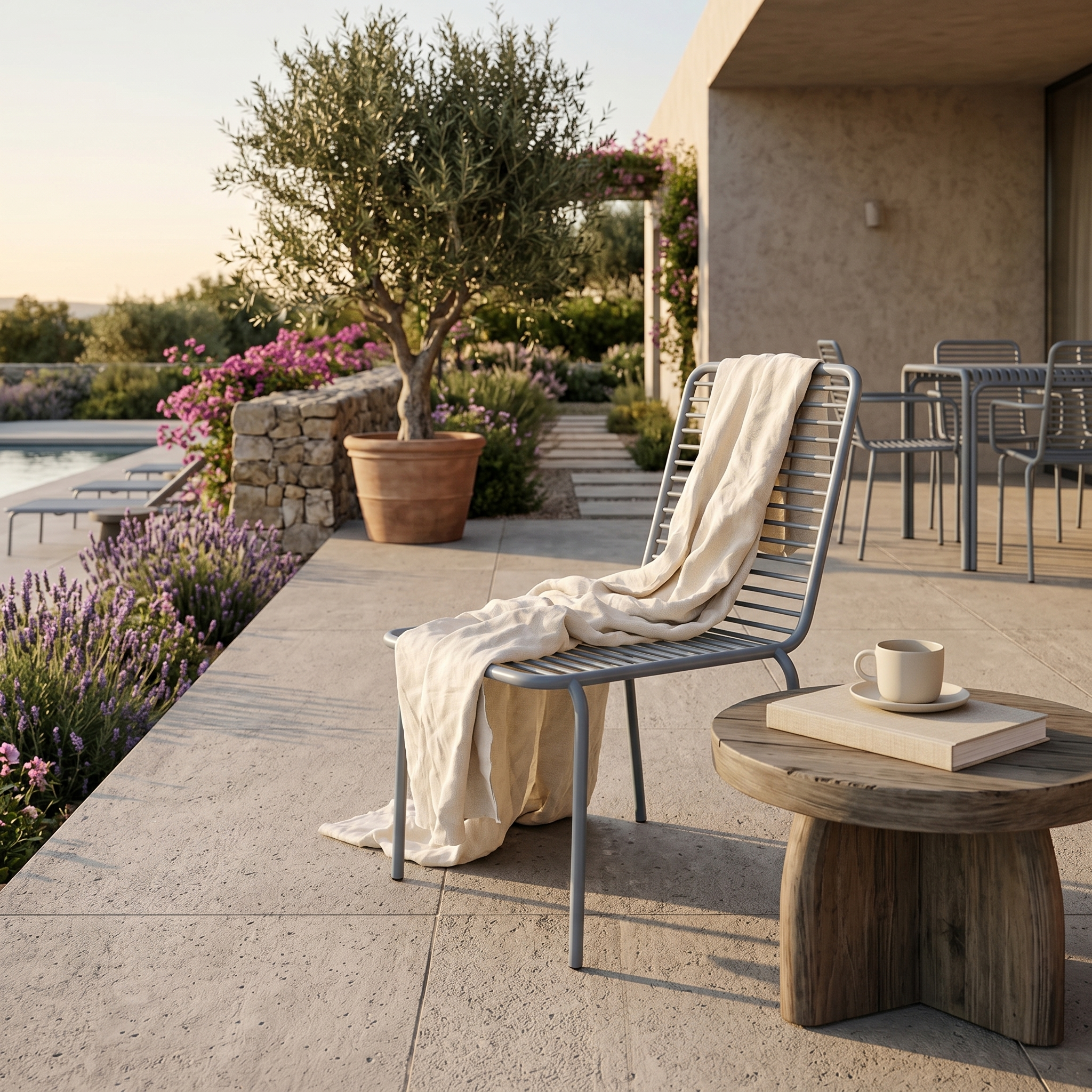 Dove Grey Outdoor Dining Chair