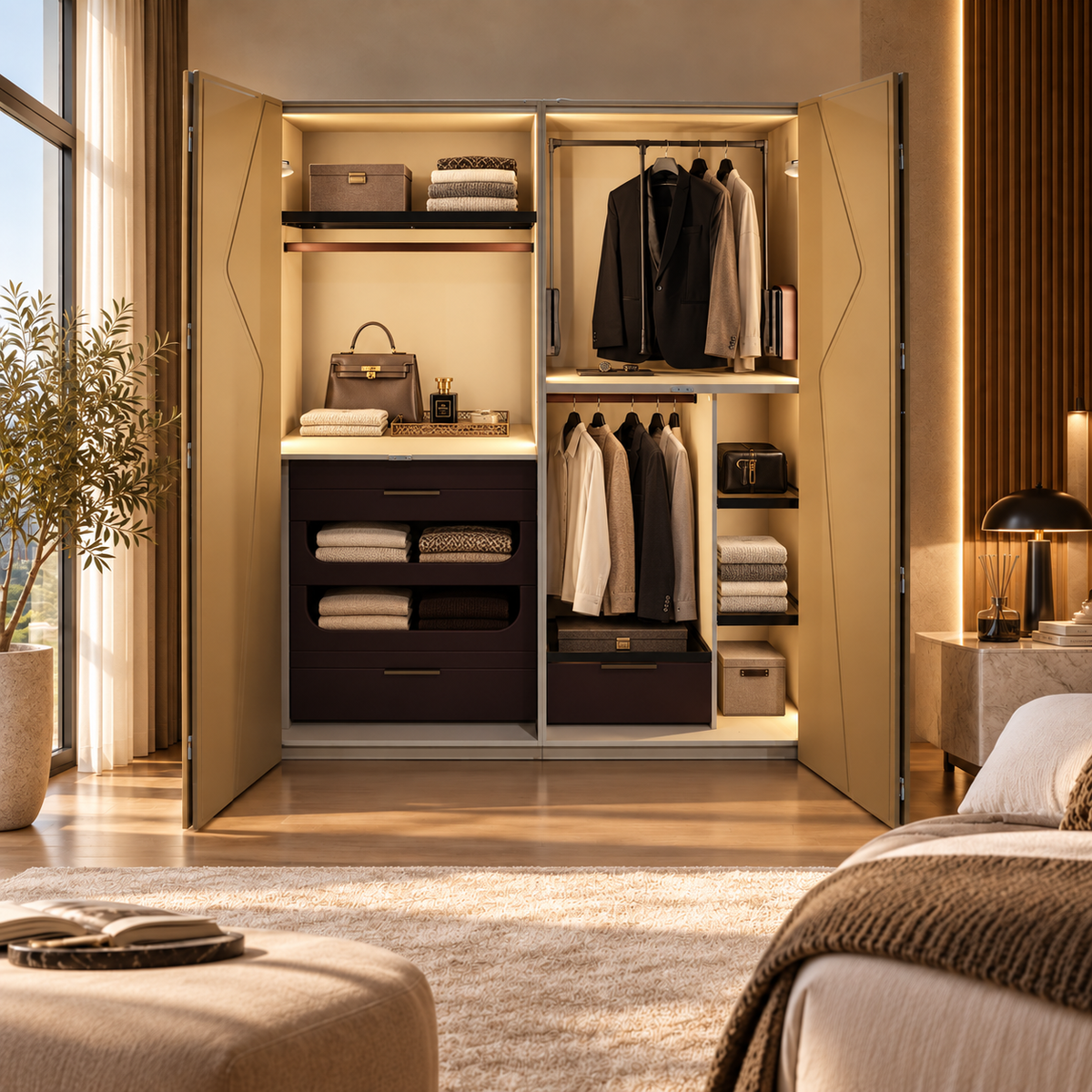 Valenza Luxe Four-Door Wardrobe