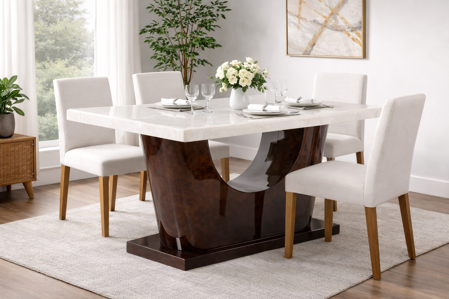Aangan Marble Dining Table
