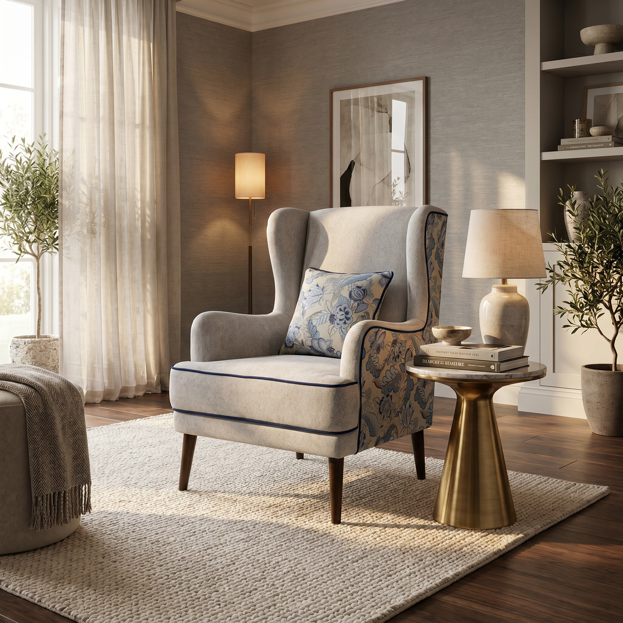 The Cambridge Linen & Bloom Armchair