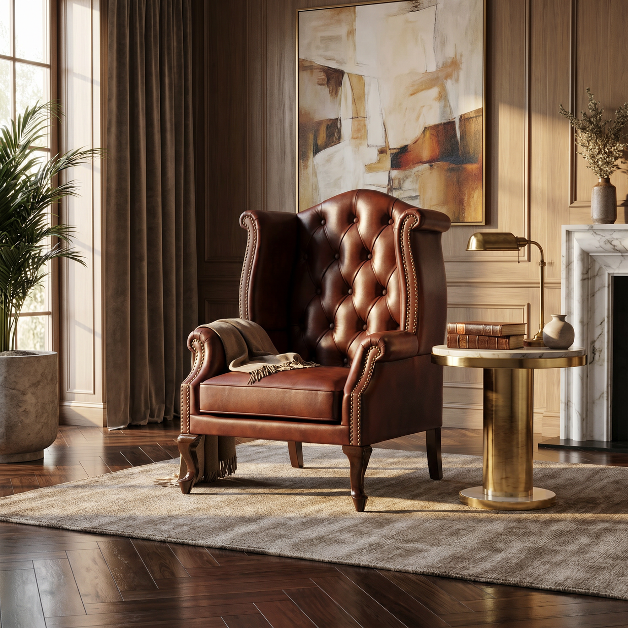 Nayaab Sovereign Chesterfield Armchair
