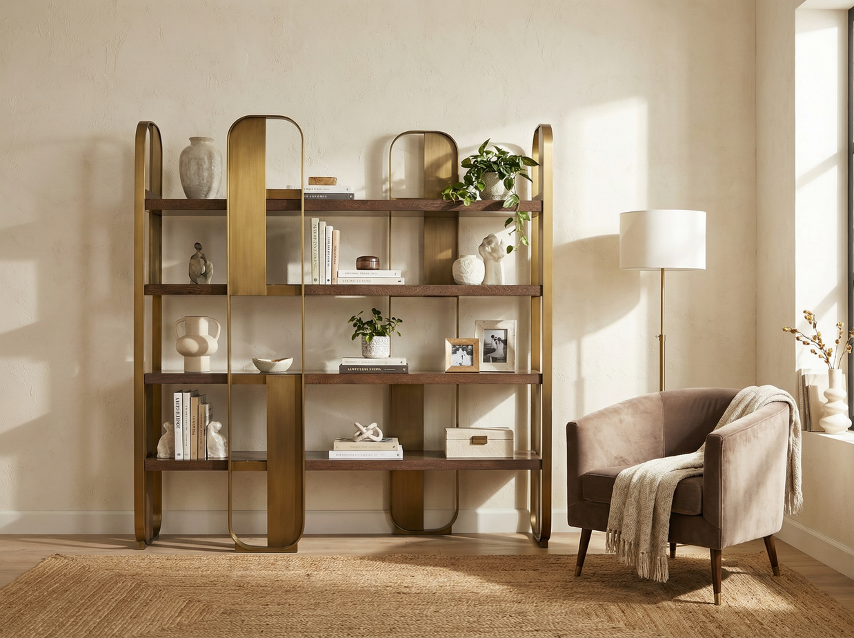 Fiorenza Gold Frame Shelf