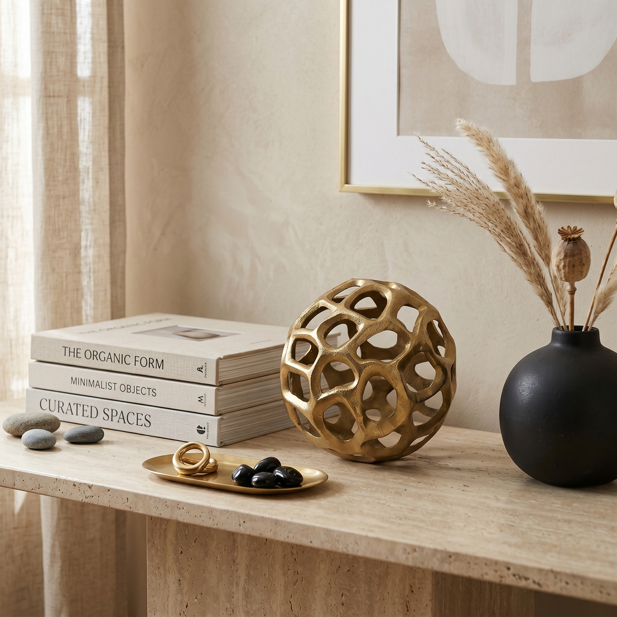 Noiralis Openwork Sphere Art
