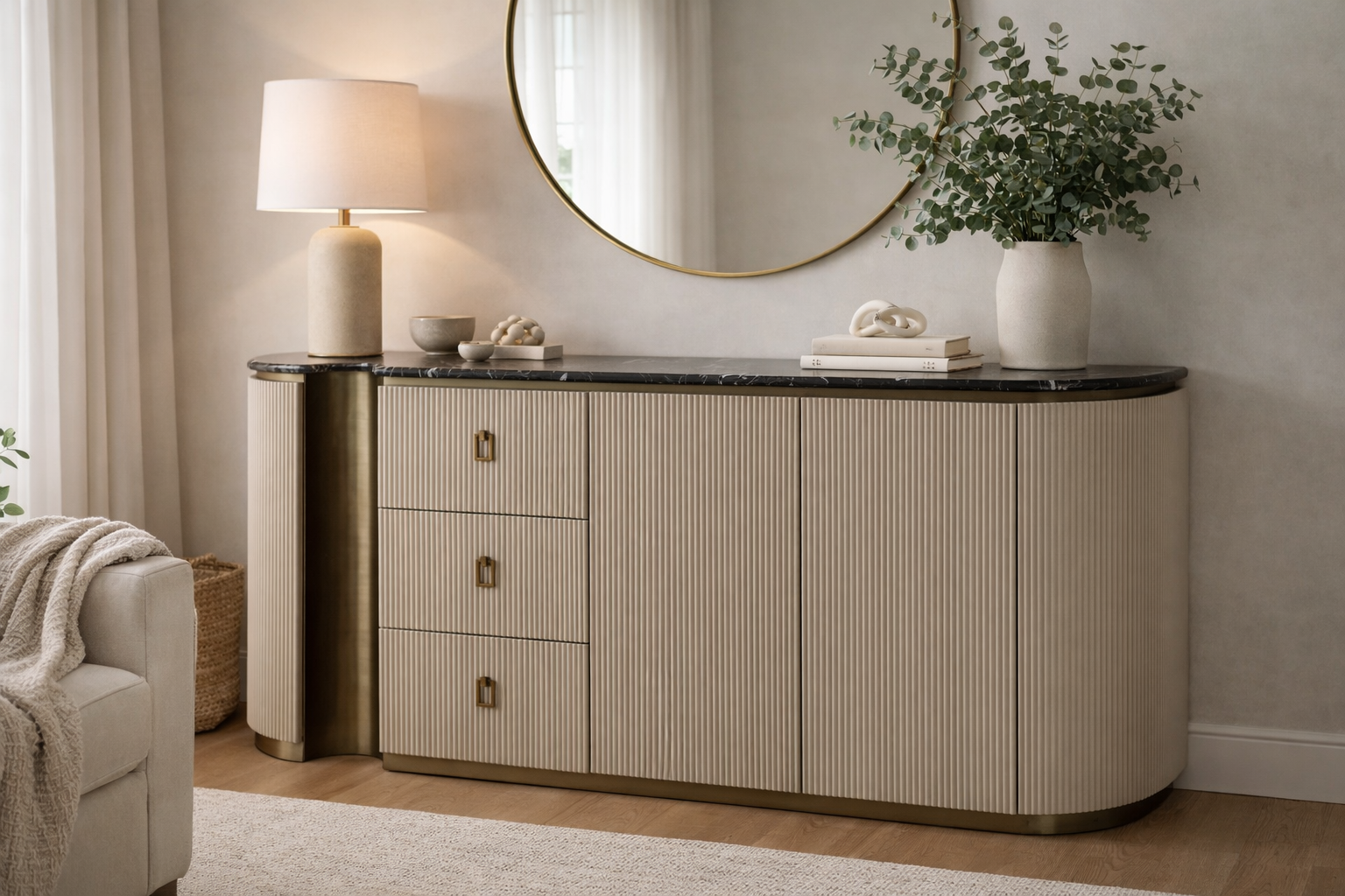 Aurelio Fluted Sideboard