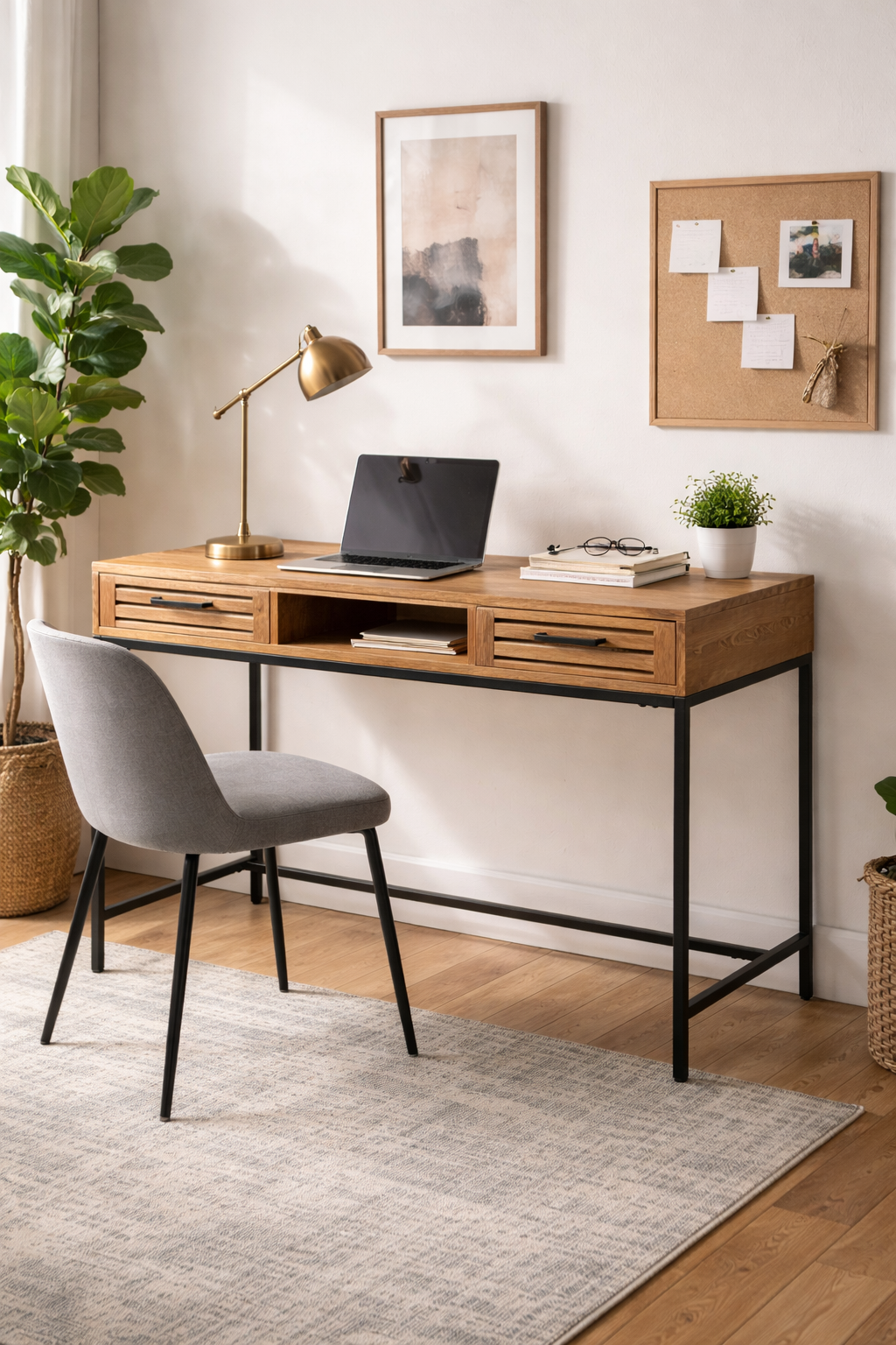 OakFrame Study Desk