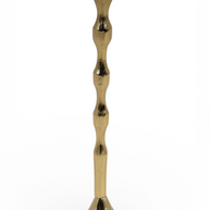 Sculpted Wave Gold Candle Holders