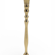 Classic Chalice Beaded Brass Candle Stand Set