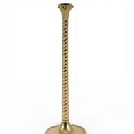 Twisted Stem Gold Candle Holder Set