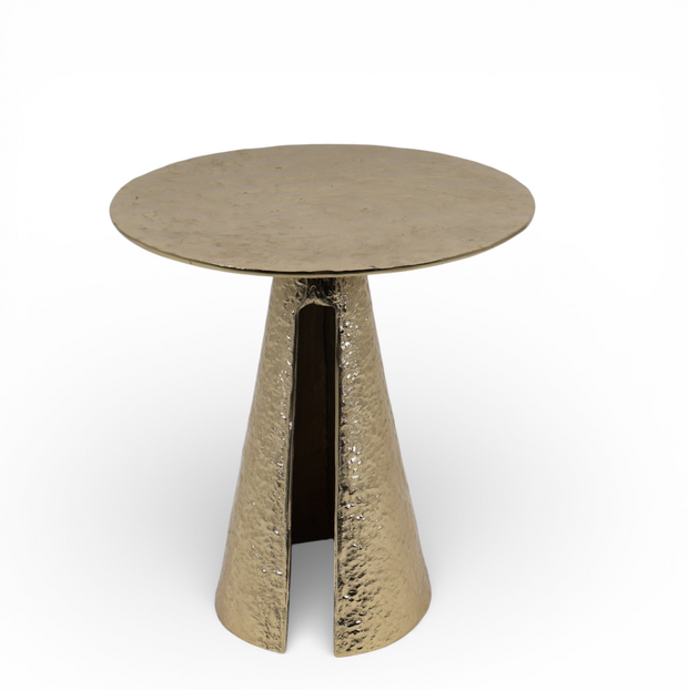 Hammered Gold Accent Table