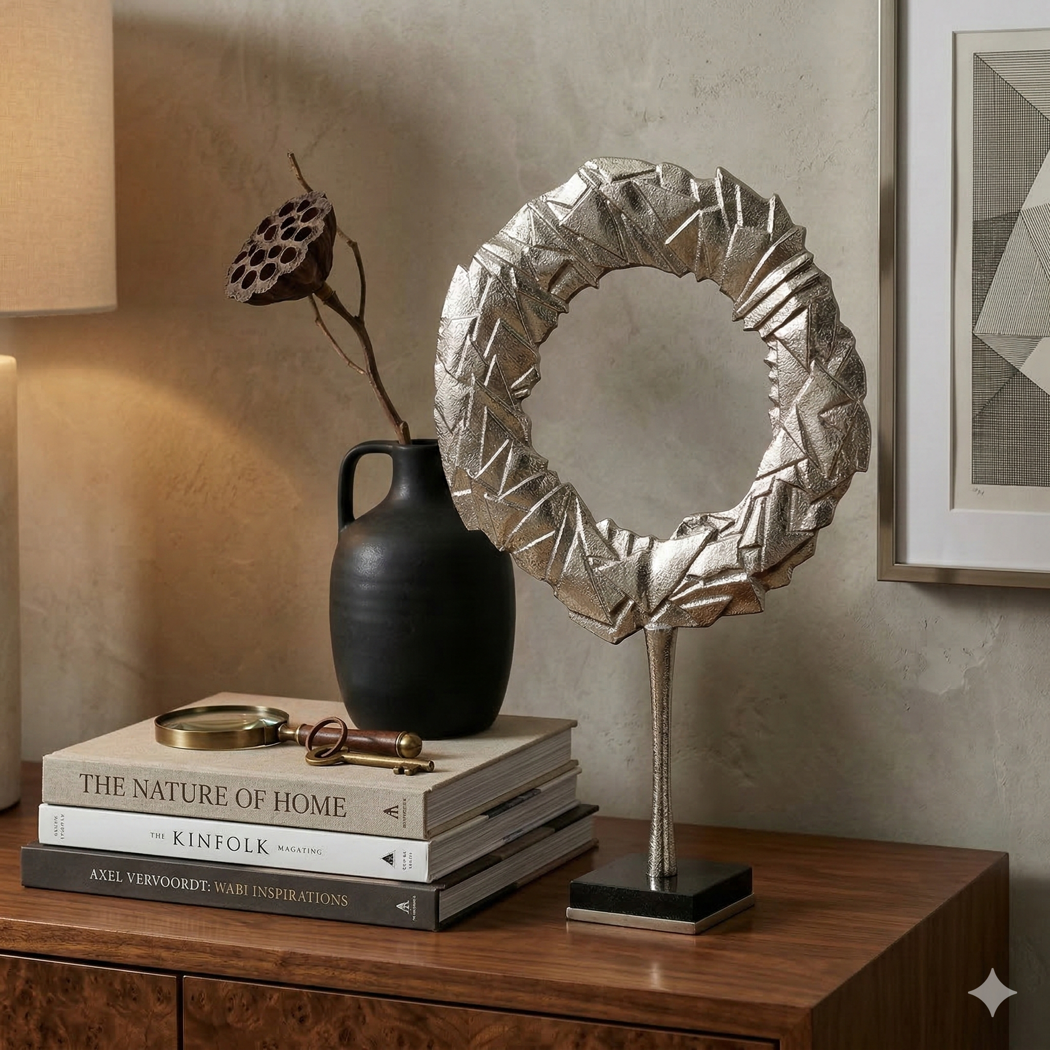 Textured Halo Ring Sculpture
