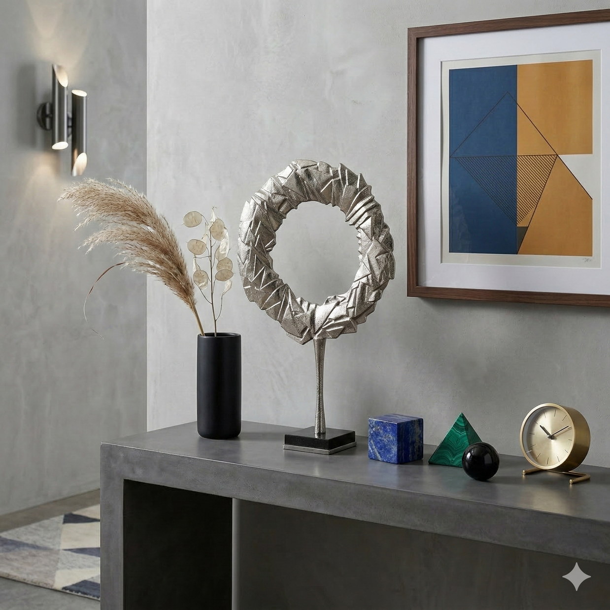 Textured Halo Ring Sculpture