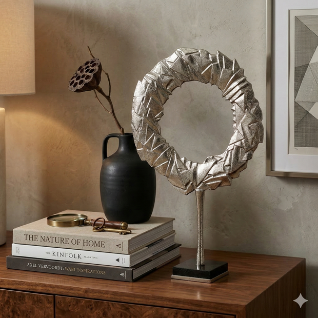 Textured Halo Ring Sculpture