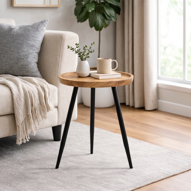 Scandi Round Side Table
