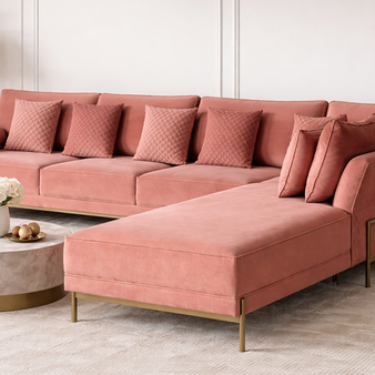 Blush Luxe Sectional Sofa