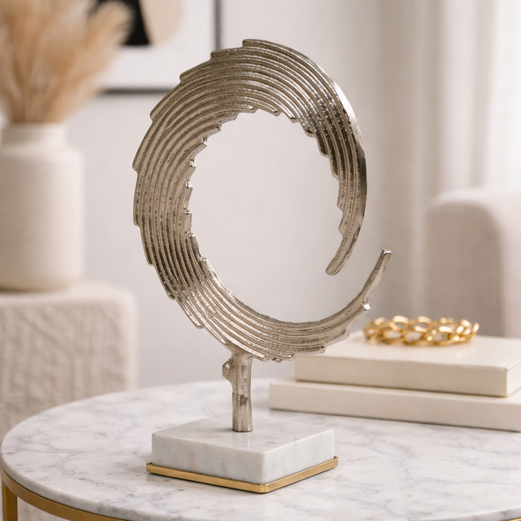Crescent Flow Art Accent
