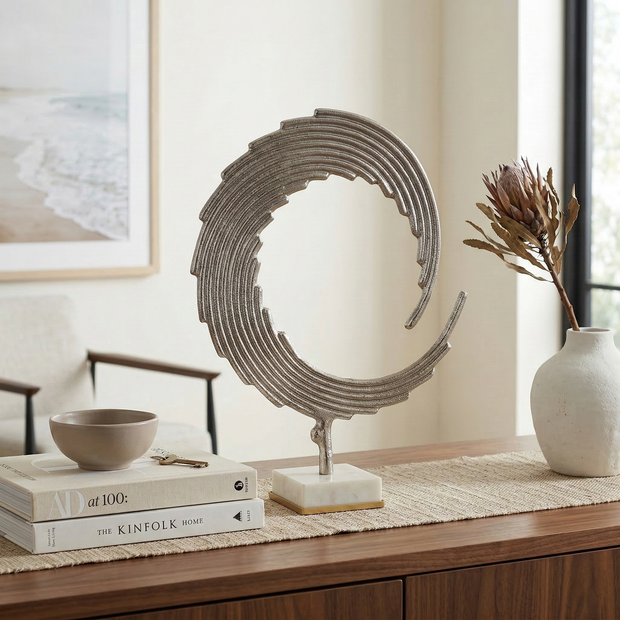 Crescent Flow Art Accent