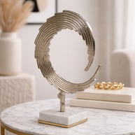 Crescent Flow Art Accent