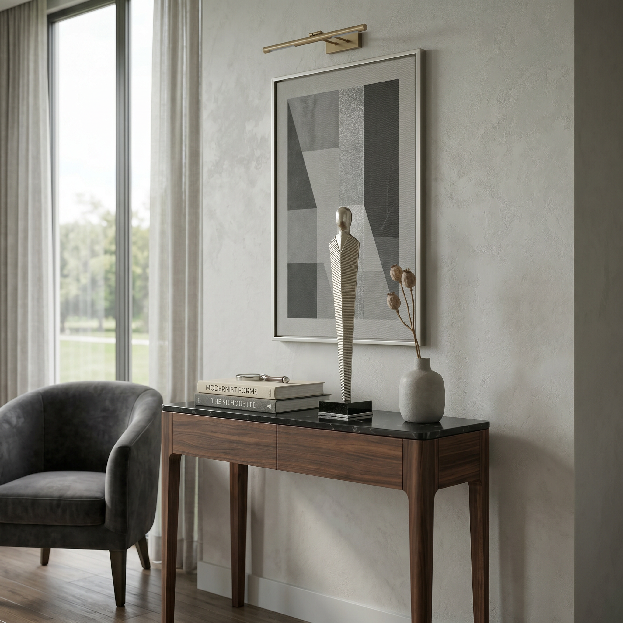 Sleek Line Accent Sculpture