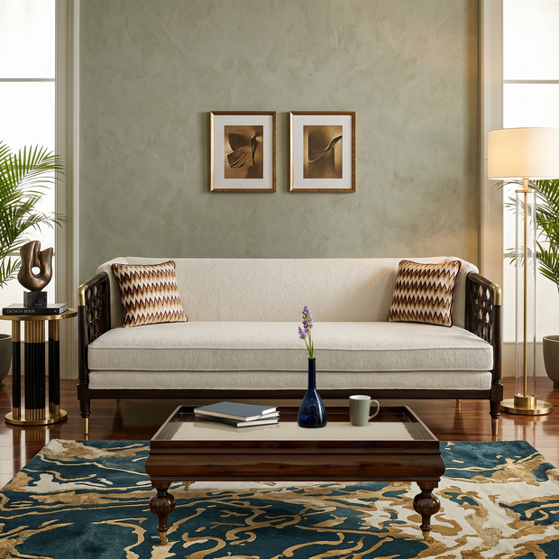 Casablanca Carved Lattice Sofa L