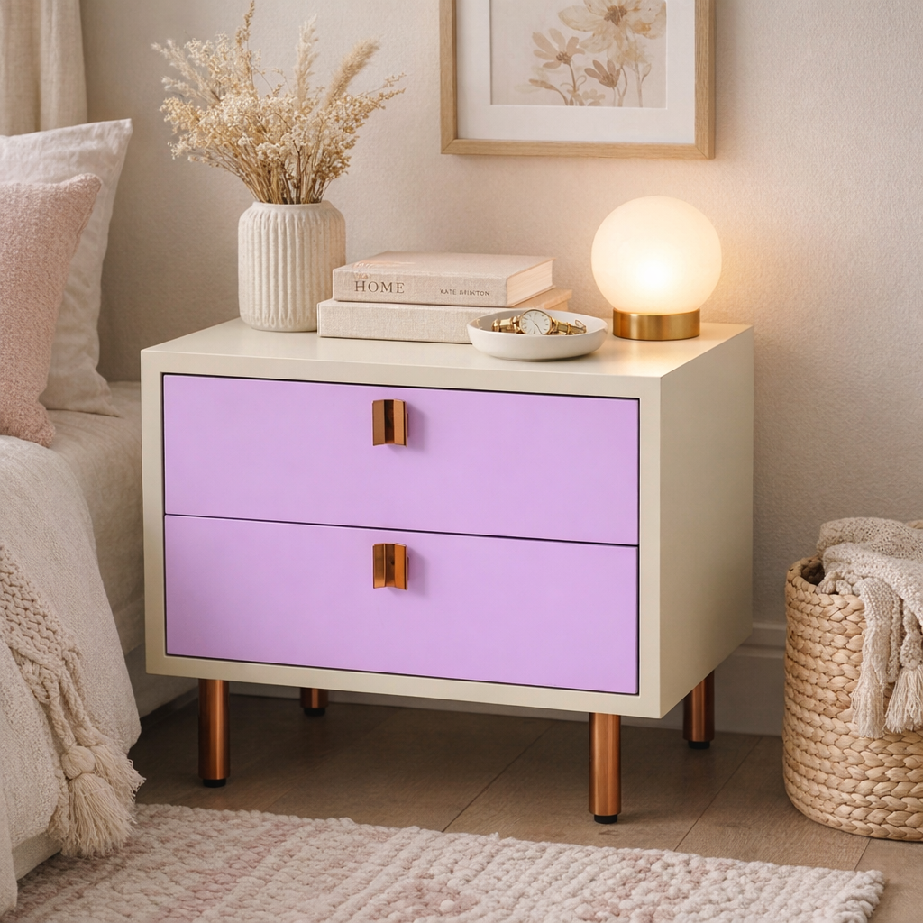 Lavender Crest Nightstand