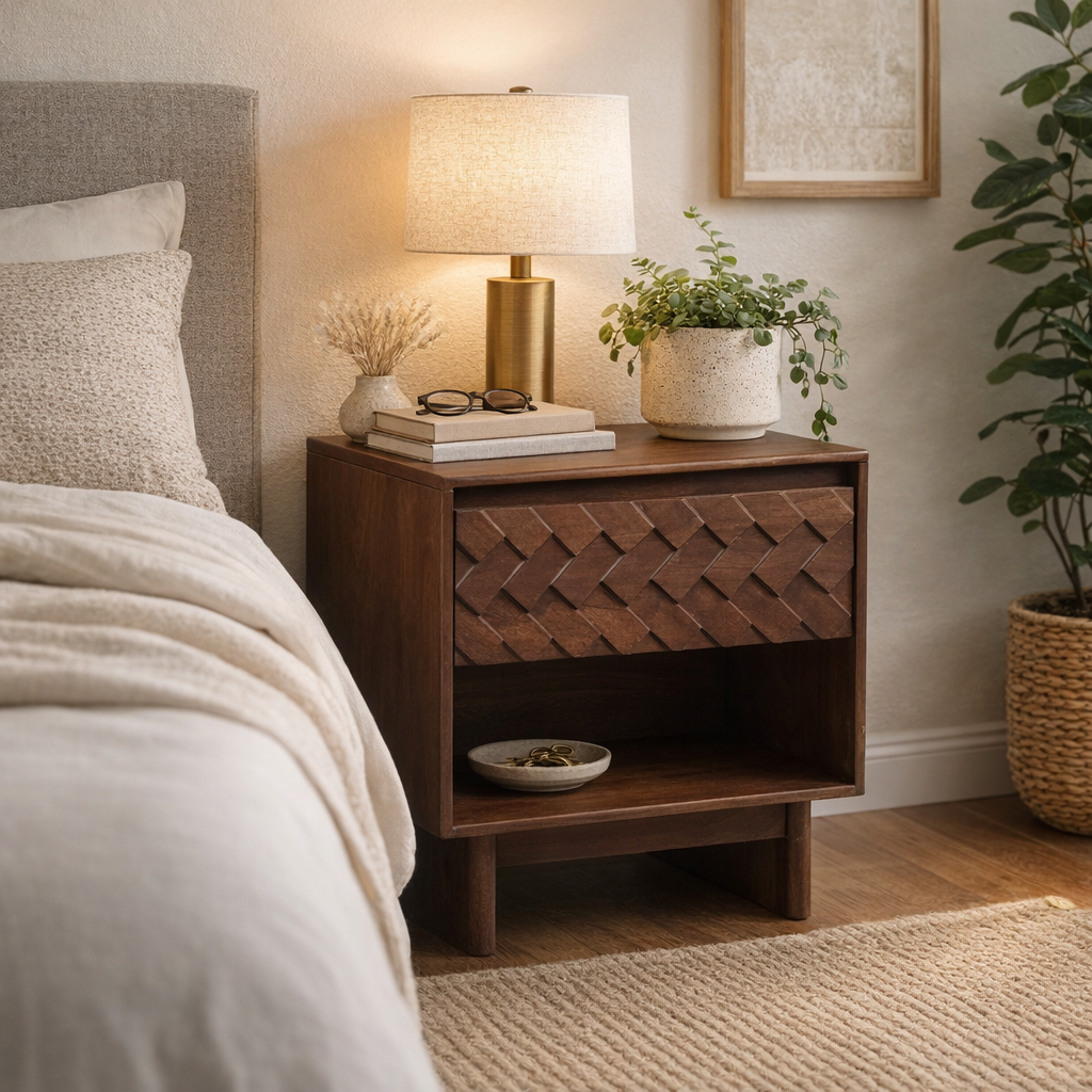 WeaveCraft Bedside Cabinet