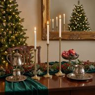 Twisted Stem Gold Candle Holder Set