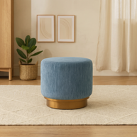 Velora Azure Ottoman
