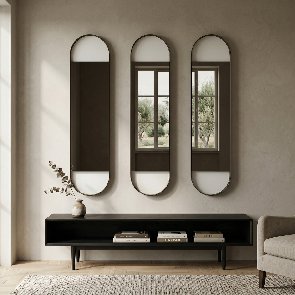 Obsidian Glow Decorative Mirror Set