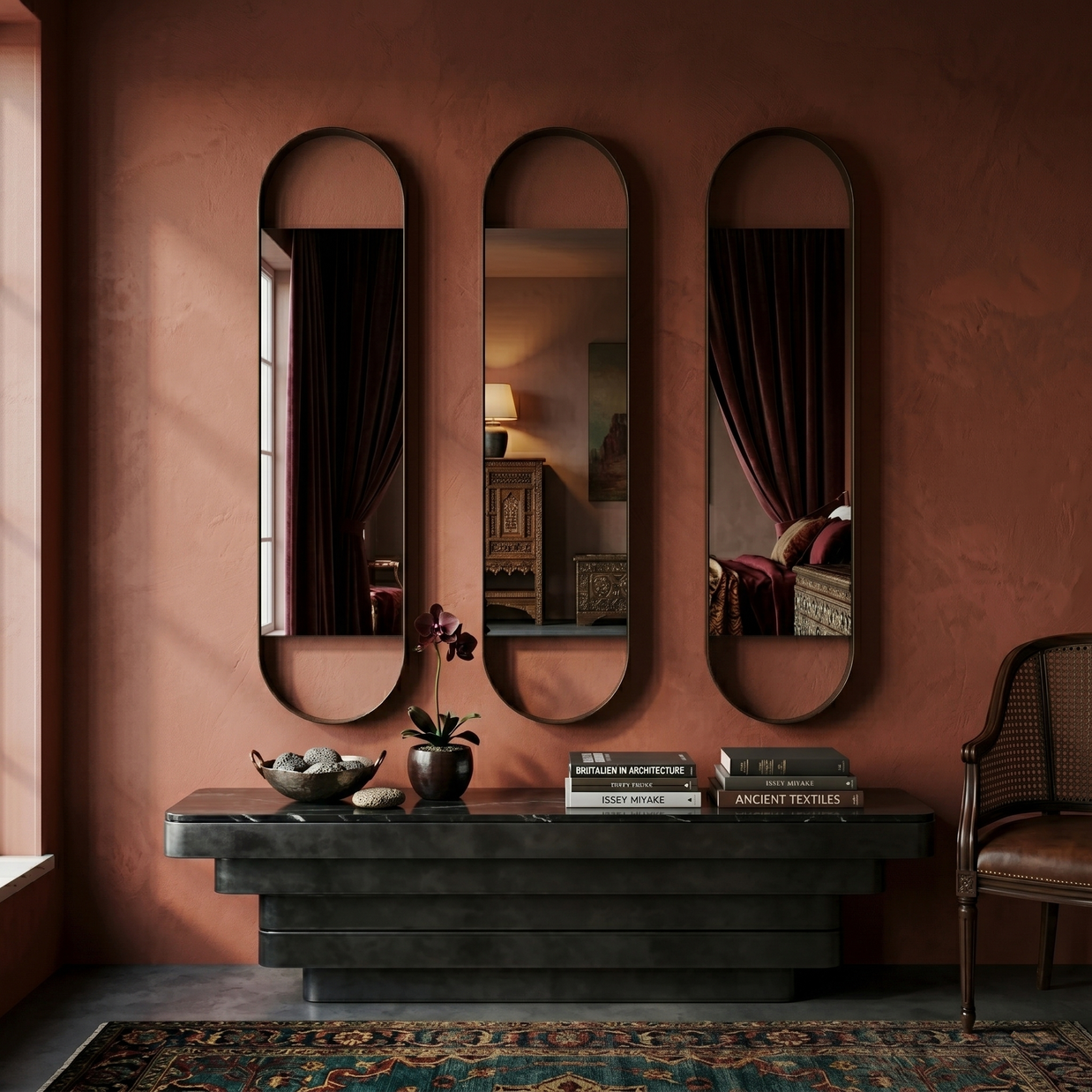 Obsidian Glow Decorative Mirror Set