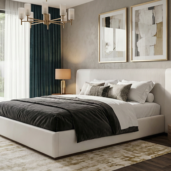 Orion Flute Upholstered Bed