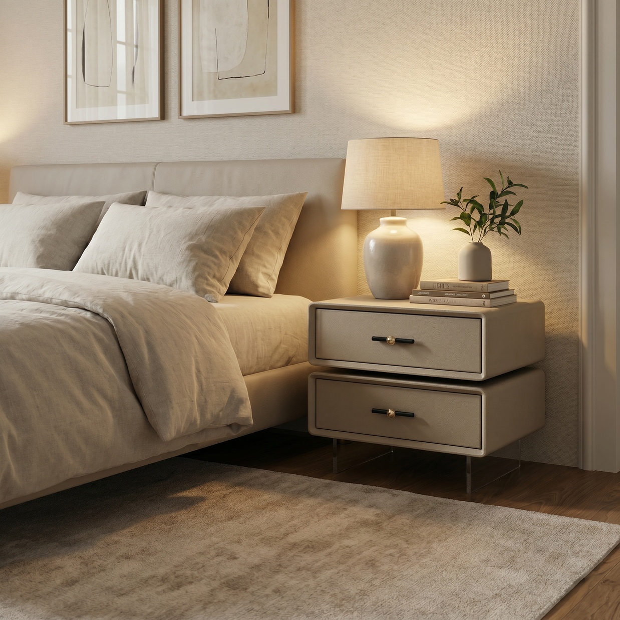 Virex Duo Drawer Nightstand